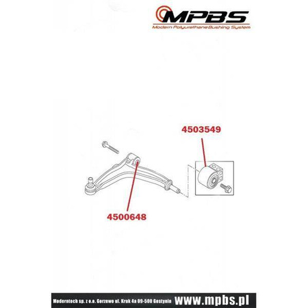 Zestaw zawieszenia - MPBS: 5400101
