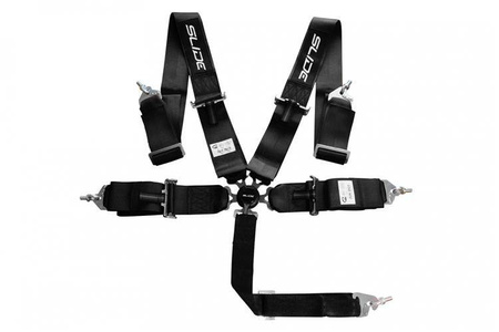 Pasy sportowe SLIDE Quick 5p 3" Black Homologacja SFI
