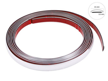 Listwa dekoracyjna, chrom, 21 mm x 5 m (58991)
