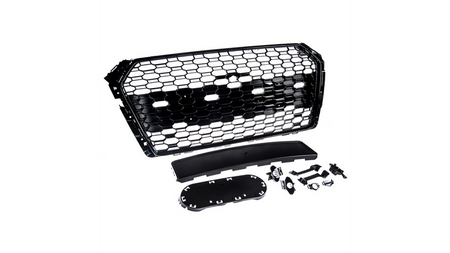 Grill sportowy Gloss Black z PDC AUDI A4 B9 przed liftem 2016-2019