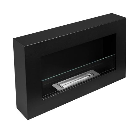 BIOKOMINEK BOX 650X400 czarny z szybą