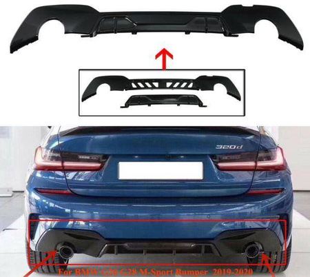 DYFUZOR BMW G20 G31 19- GLOSSY BLACK -O---O-