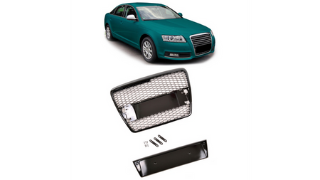 Grill sportowy Gloss Black  AUDI A6 C6 (4F) Sedan Avant przed liftem 2004-2008