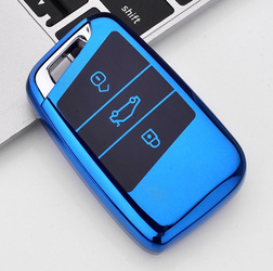 POKROWIEC NA KLUCZYK DO VW PASSAT B7/SKODA SUPERB III NIEBIESKI