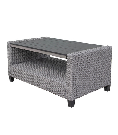 ZESTAW MEBLI OGRODOWYCH TARANTO NAROŻNIK TWORZYWO SZTUCZNE SOLIDNY NOWOCZESNY NA STÓŁ TARAS DO OGRODU