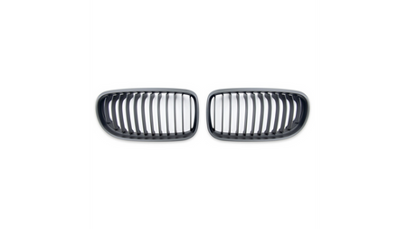 Grill sportowy pojedyncze żeberka Matt Black  BMW 3 (E90) Sedan (E91) Touring Facelift 2008-2011