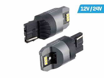 Żarówka VISION W21W (T20d) 12/24V 6x 3020 SMD LED, nonpolar, CANBUS, biała, 2 szt.