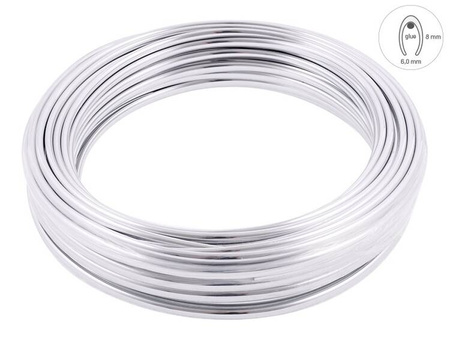 Listwa dekoracyjna rantowa, chrom, 8 x 6 mm x 20 m