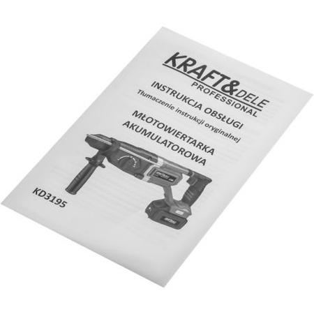 Młot udarowy akumulatorowy 21V 4,5J BEZSZCZOTKOWY 2 x 4Ah KD3195