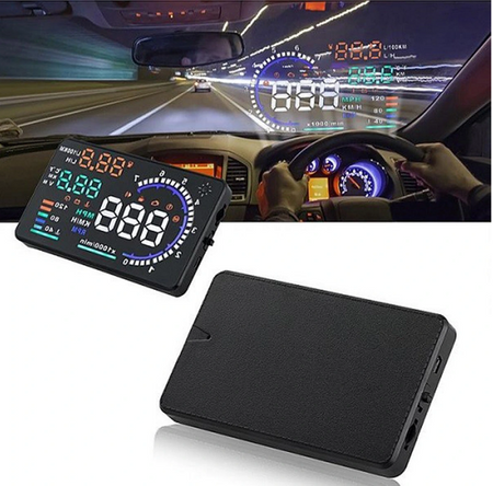 Wyświetlacz projektor LED LCD HUD OBD2 5.5 ZEGARY