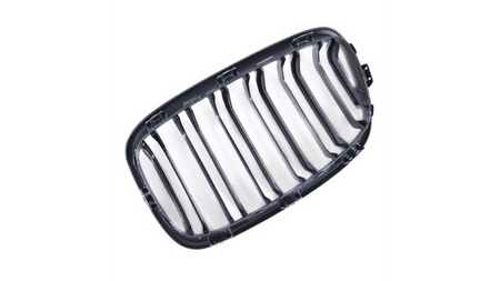 Grill sportowy podwójne żeberka Gloss Black  BMW 1 (F20, F21) Hatchback przed liftem 2011-2015