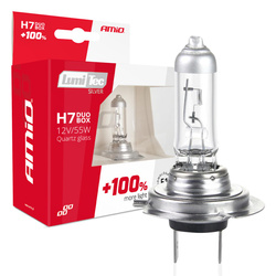 Żarówki halogenowe H7 12V 55W LumiTec SILVER +100% DUO AMIO-01403