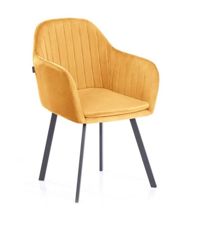 KRZESŁO TRENTO TAPICEROWANE NOWOCZESNY DESIGN FOTEL WELUR SALON JADALNIA