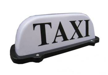 Kogut taxi szpakówka BIAŁY z oświetleniem