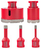 Zestaw 5 OTWORNIC Koronek 6-68 mm Otwornica Diamentowa Adapter HEX M14 RTZOD0045