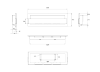 Biokominek wiszący z szybą 1200x400 czarny połysk