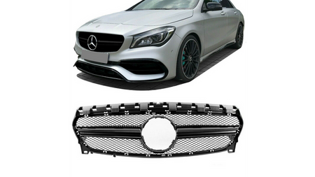 Grill sportowy Black A-Type MERCEDES CLA C117, X117 Facelift 2016-2018