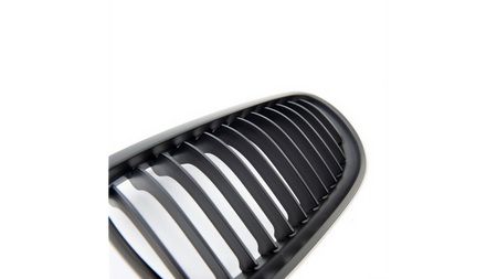 Grill sportowy pojedyncze żeberka Matt Black  BMW 3 (E90) Sedan (E91) Touring Facelift 2008-2011