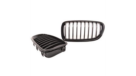 Grill sportowy pojedyncze żeberka Gloss Black BMW 5 F10 F11 2010-2018