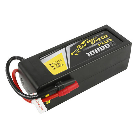 Tattu Plus 10000mAh 22.2V 25C 6S1P Lipo Battery Pack with AS150+XT150 plug