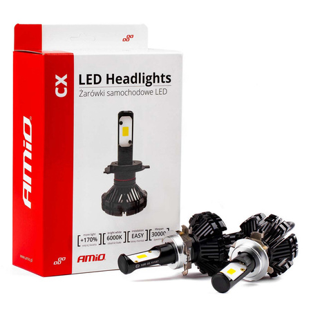 Żarówki samochodowe LED seria CX H7-1 6000K Canbus AMIO-01075