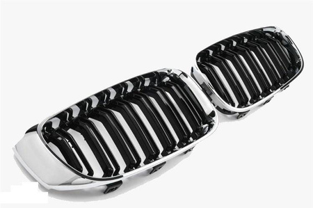 GRILL (NERKI) BMW F34 GT PODW. M3 LOOK BLACK CHROM