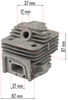 Zestaw cylinder + tłok do kosy spalinowej PM-KS-600T-CT