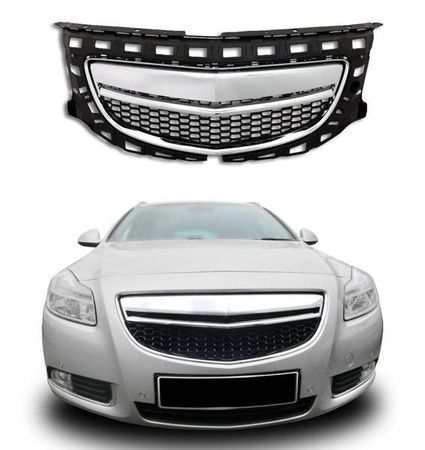 GRILL PRZEDNI BEZ ZNACZKA OPEL INSIGNIA 08-13 CHR