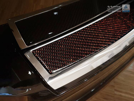 Nakładka na zderzak tylny do Volvo XC60 Carbon+Stal