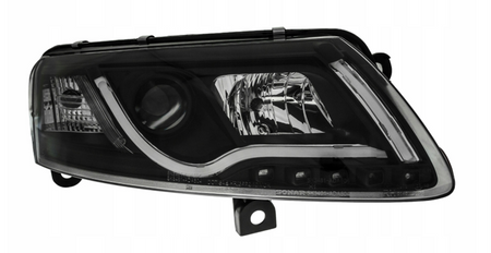 Lampy przednie AUDI A6 C6 Black Tube LED