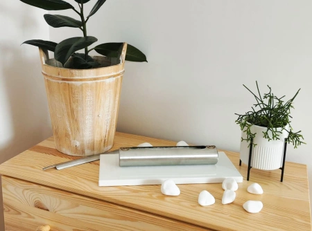 Biokominek Stainless Biały Połysk