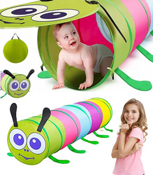 TUNEL DLA DZIECI GĄSIENICA NAMIOT TOR PRZESZKÓD SAMOROZKŁADANY TORBA DO DOMU DO OGRODU