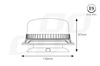 Lampa ostrzegawcza kogut 36 LED magnes R65 R10 12-24V W03m AMIO-02295