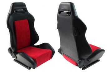 Fotel sportowy R-LOOK Skóra Black Red