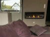 BIOKOMINEK 1200X400 czarny Strukturalny z  szybą