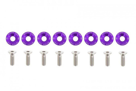 Śrubki z podkładkami uniwersalne 6mm JDM Purple