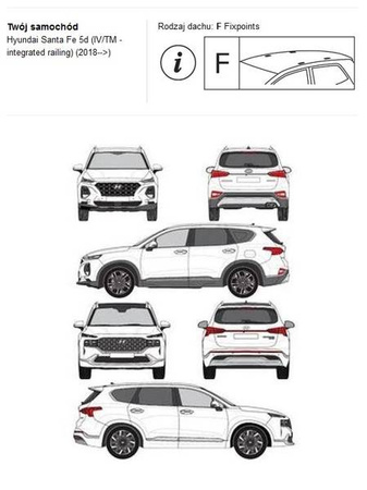 Bagażnik dachowy CRUZ AIRO FUSE Hyundai Santa Fe 18