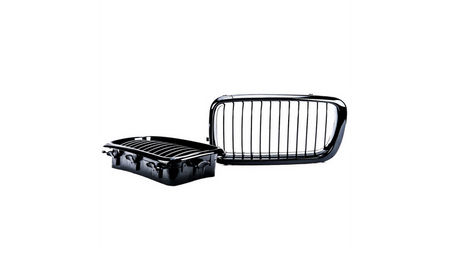 Grill sportowy pojedyncze żeberka Gloss Black BMW 7 E38 1994-2001