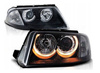 Reflektory lampy przednie Passat B5 FLDEPO  BLACK RINGI
