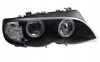 Reflektory lampy przednie BMW E46 RINGI BLACK Seda
