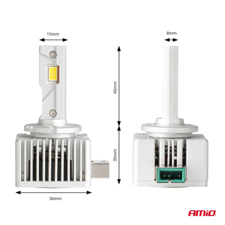 Żarówki samochodowe LED seria D-Basic D3S/D8S/D3R 6000K Canbus AMIO-03628