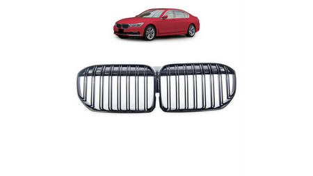 Grill sportowy podwójne żeberka Gloss Black BMW 7 G11 G12 Facelift 2019-obecnie