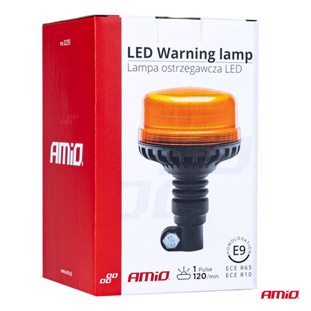 Lampa ostrzegawcza błyskowa kogut 36 LED flex R65 R10 12V 24V W03p AMIO-02293