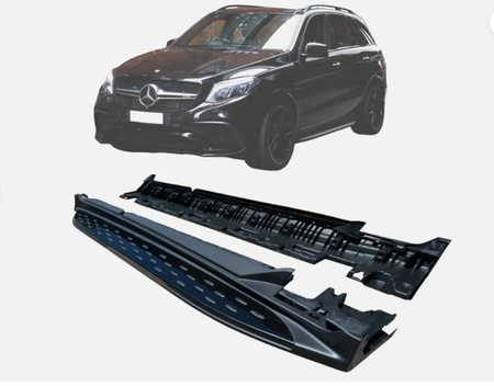 Progi stopnie boczne Mercedes GLE W166 czarne