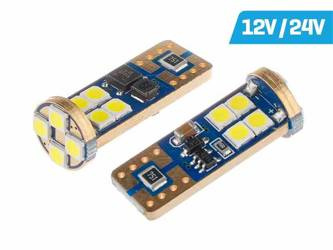 Żarówka VISION W5W (T10) 12/24V 12x 3030 SMD LED, nonpolar, CANBUS, biała, 2 szt.