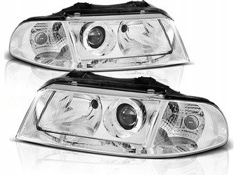 Reflektory lampy Audi A4 B5 lift 99-00 soczewki soczewkowe po liftingu