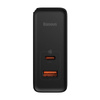 Ładowarka sieciowa Baseus GaN5 Pro, USB-C + USB, 100W + kabel (czarna)