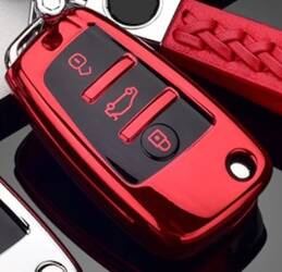 Pokrowiec kluczyka TPU AUDI czerwony