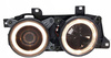 Reflektory lampy przednie bmw e34 black ringi