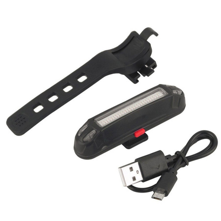 LAMPKA ROWEROWA LED TYŁ PRZÓD 100 LM 6 TRYBÓW ŁADOWANIE USB